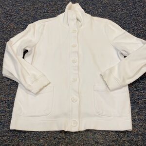 Basic Editions White Button Up Top sz. XL